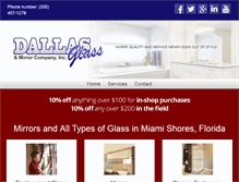 Tablet Screenshot of miamishoresglassandmirror.com